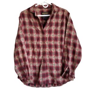 WOOLRICH Classic Plaid Sheep Button-Down Flannel Shirt